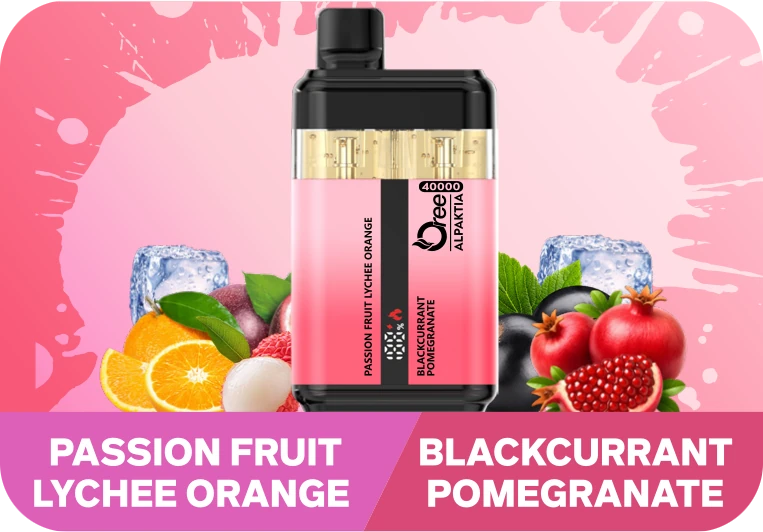 Oree Alpaktia PASSION FRUIT LYCHEE ORANGE / BLACKURRANT POMEGRANATE