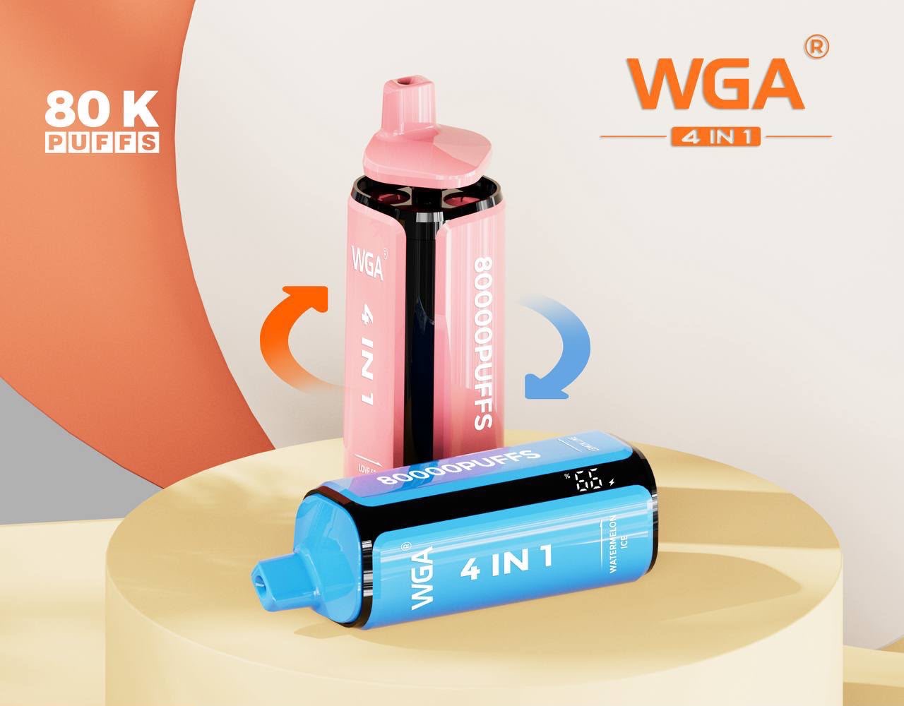 WGA 4in1 80K Watermelon Ice, Lemon Lime, Strawberry Watermelon, Watermelon Raspberry Ice